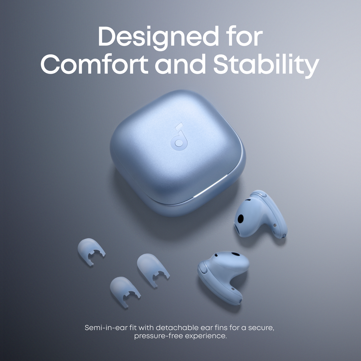 Anker Soundcore Liberty Buds Wireless Semi-in-Ear Earbuds with ANC - Blue