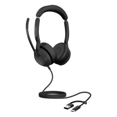 سماعة رأس  Jabra Evolve2 50 MS ستيريو سماعة رأس  بسلك  يو اس بي/ أسود