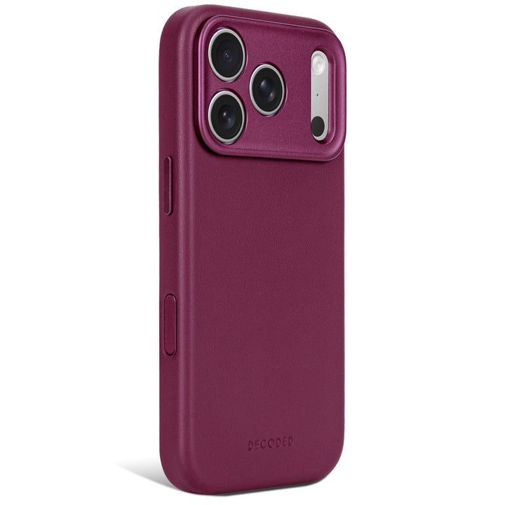 Decoded Leather Backcover Case For  Apple iPhone 18 Pro Max / Apple iPhone 17 Pro Max - Aubergine
