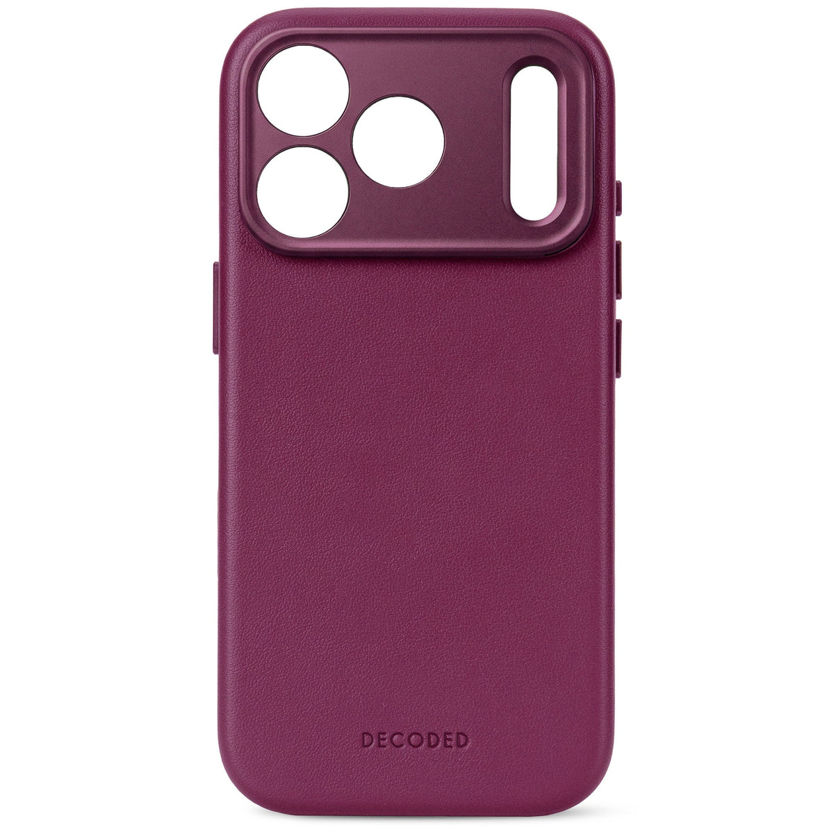 Decoded Leather Backcover Case For  Apple iPhone 18 Pro Max / Apple iPhone 17 Pro Max - Aubergine