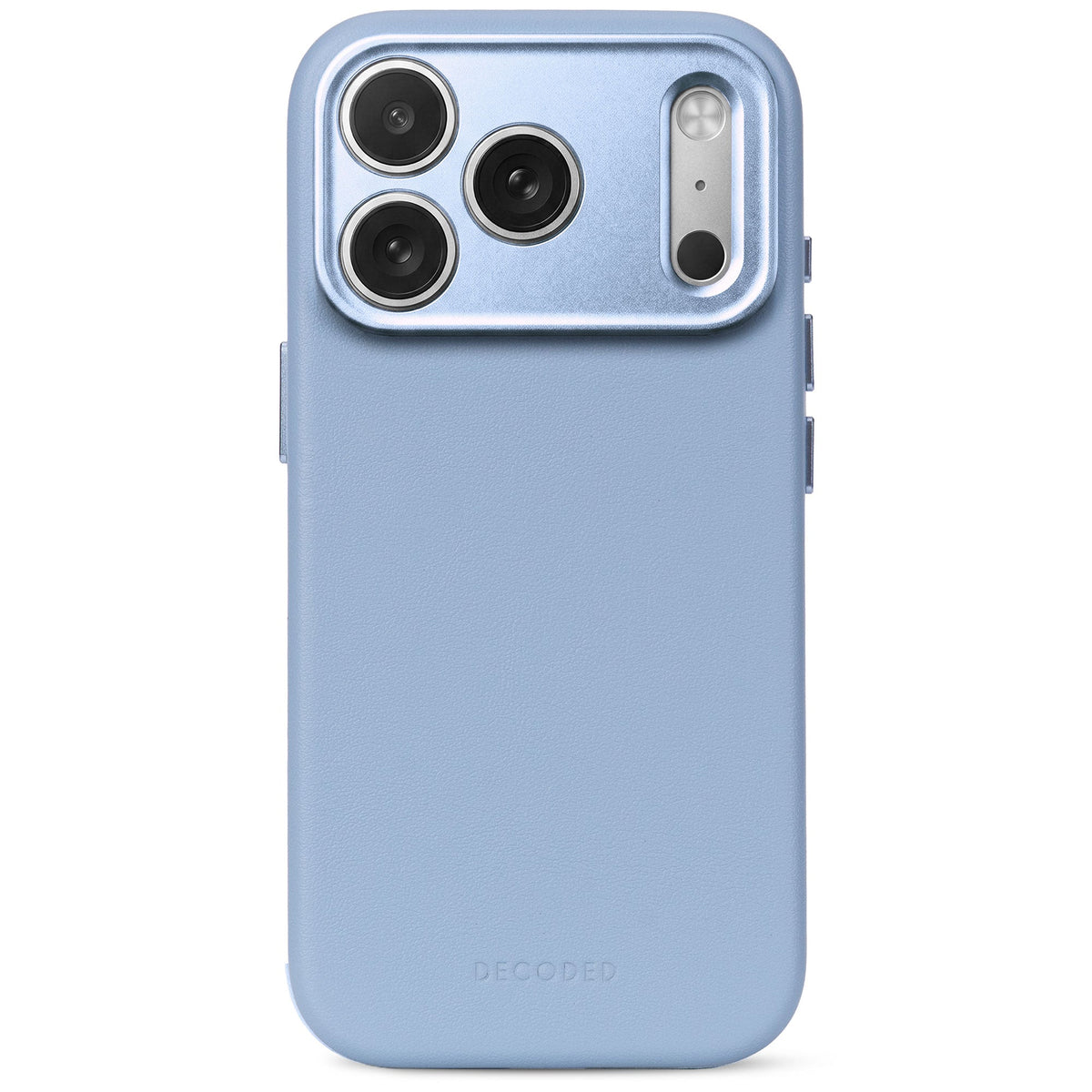 Decoded Leather Backcover Case For  Apple iPhone 18 Pro / Apple iPhone 17 Pro - Sky Blue