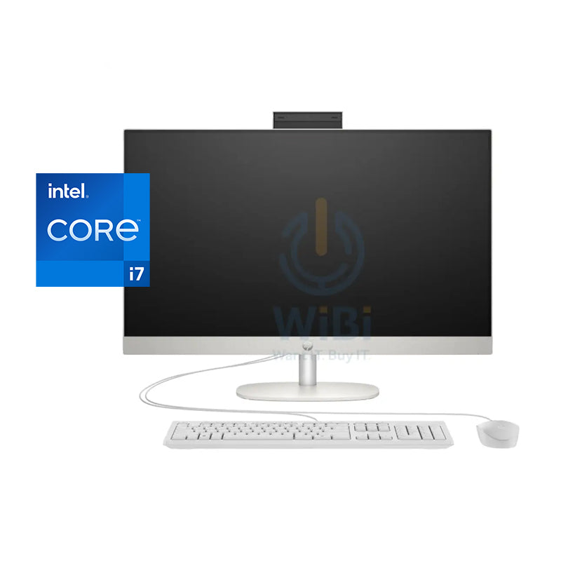 كمبيوتر مكتبي إتش بي 24-CR0064NE الكل في واحد، معالج i7-1355U، ذاكرة وصول عشوائي 16 جيجابايت، قرص حالة صلبة NVMe M.2 بسعة 512 جيجابايت، شاشة لمس مقاس 23.8 بوصة FHD، ضمان سنة واحدة، باللون الأبيض الصدفي