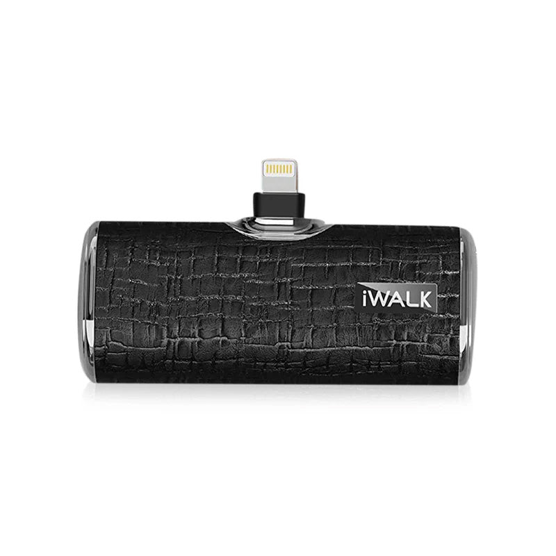 iWALK Link Me Plus Leather Coated Pocket Battery 4500 mAh For iPhone - Black