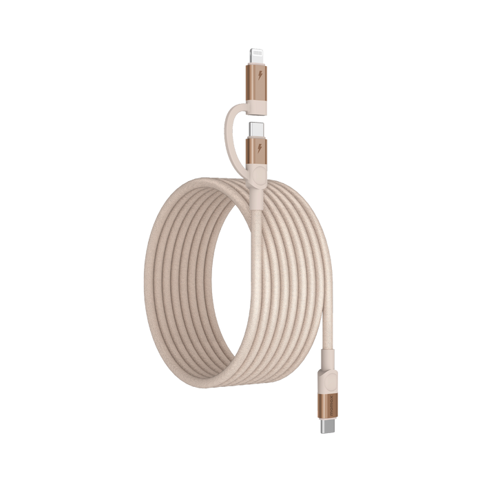 MOMAX Mag.link Mag.Link Duo Magnetic Cable - USB-C / Lightning / 2 Meter / Desert Titanium