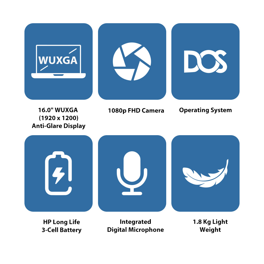 إتش بي برو بوك 460 G11 - 16 بوصة WUXGA / ألترا 7 155 هـ / 64 جيجابايت / 1 تيرابايت (NVMe م.2 إس إس دي) / 4 جيجابايت في جي إيه / دوس (بدون نظام تشغيل)  دوس (بدون نظام تشغيل) / ضمان سنة / فضي - لابتوب