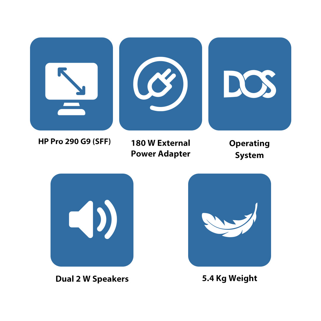 HP Pro 290 G9 (SFF) - i5 / 8GB / 512GB (NVMe M.2 SSD) / DOS (Without OS) / 1YW - Desktop