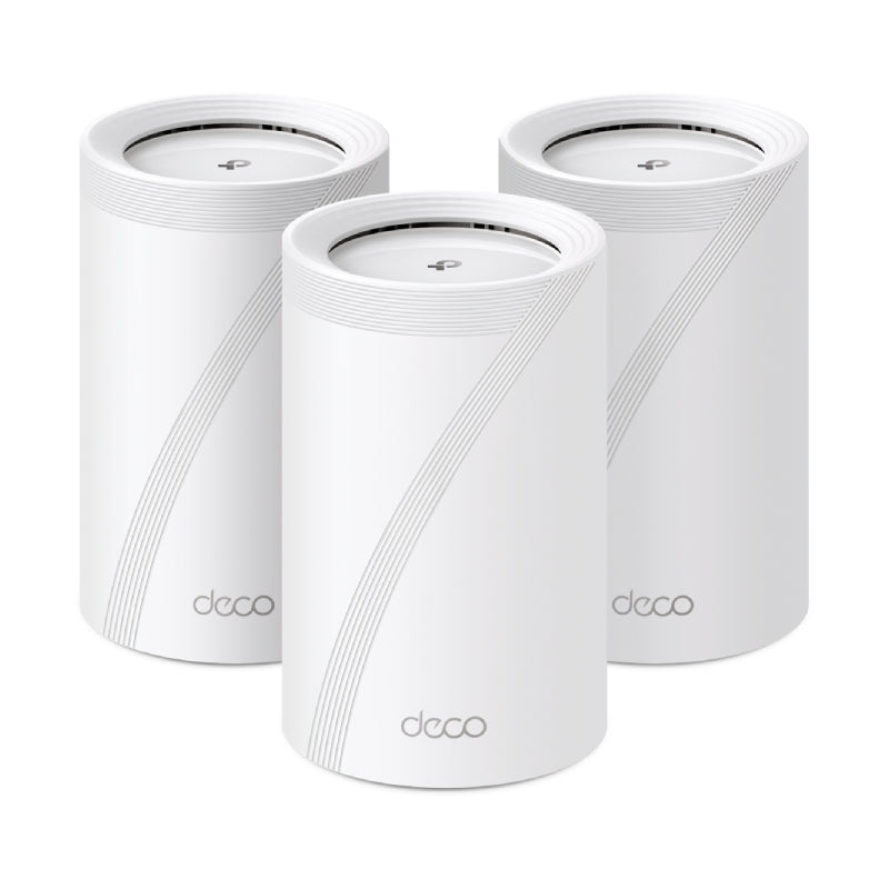 TP-Link Deco BE65 (BE9300) Whole Home Mesh WiFi 7 System - 6GHz (5760 Mbps) / USB3.0 / Gigabit WAN / Gigabit LAN (3-Pack)