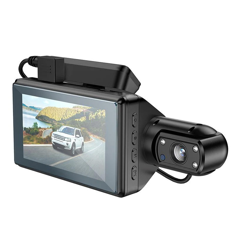 Hoco Di07 Dual Camera Driving Recorder - 200mAh / 2.5" Inch / USB / Wired - Black