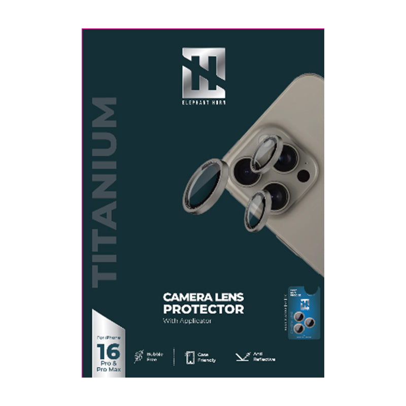 Elephant Horn Camera Lens Protector with Applicator 16Pro/16ProMax - Titanium