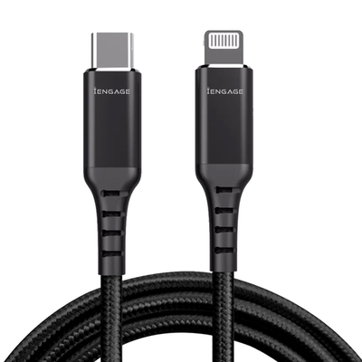 iEngage USB-C to Lightning Cable - 1 Meter / Black