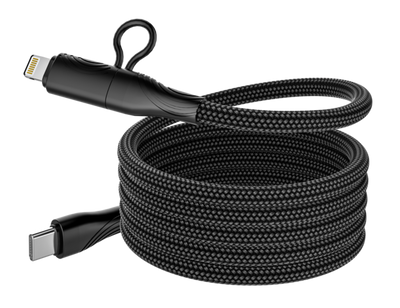 Engage Magnetic C To C Cable 60W W/Lightning Adapter(27W) (Black)(8954526522355)