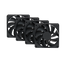 HYTE FA12 Fans 4 Pack Luxury High Airflow Case Fans - Pitch Black