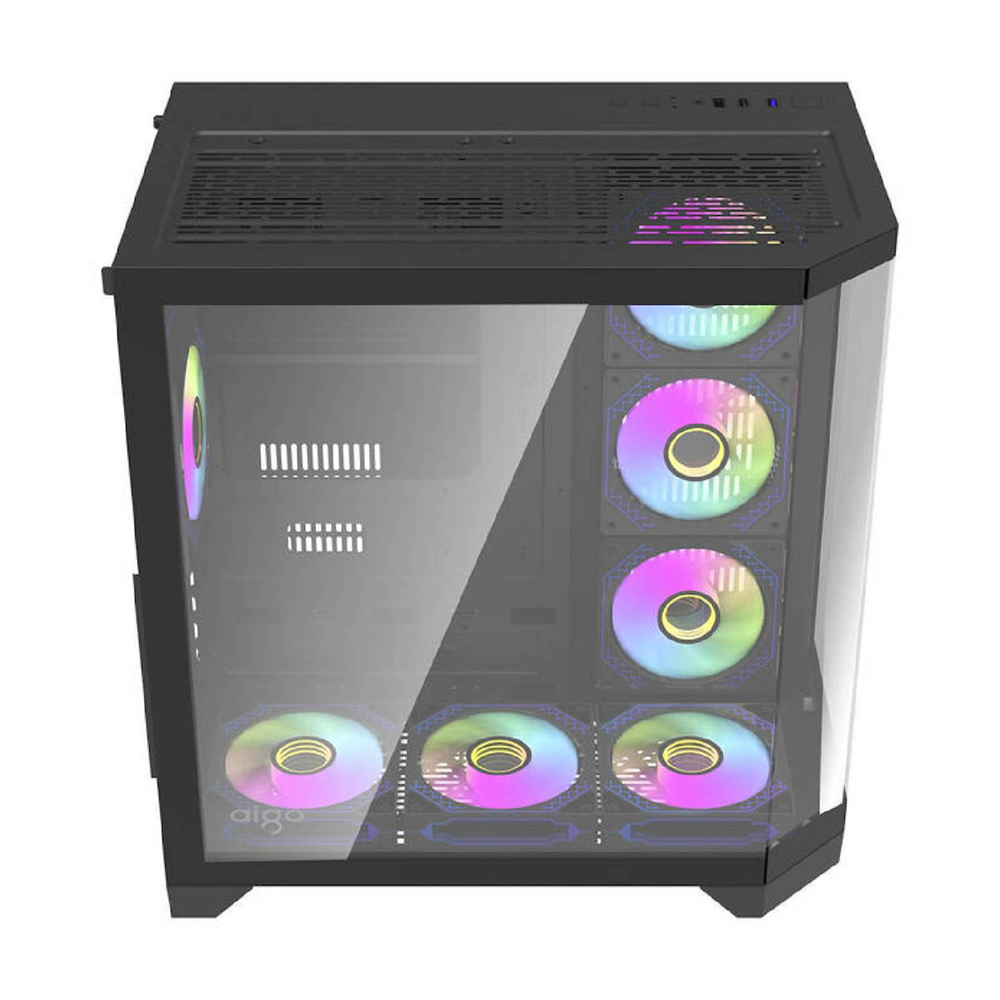 Aigo FT418 Pro Case - Black (With 7 x ARGB Fans Included)