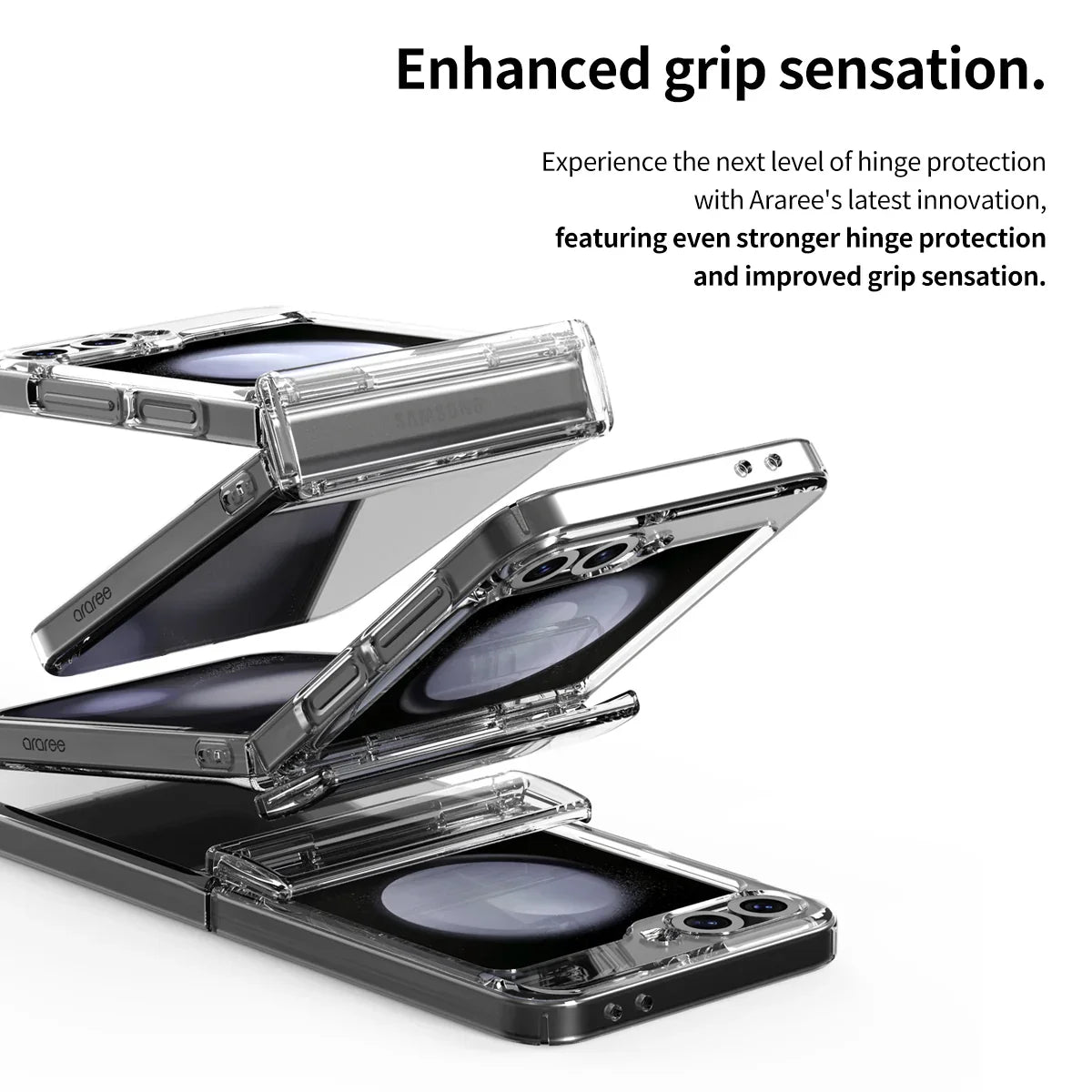 Araree Nukin 360 Case With Hinge Protection For Samsung Galaxy Z Flip 6 - Clear