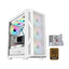 GAMEON TridentIV 4 Mid Tower Gaming Case ARGB fans+control+remote set+ 750W PSU (pre-install） - White