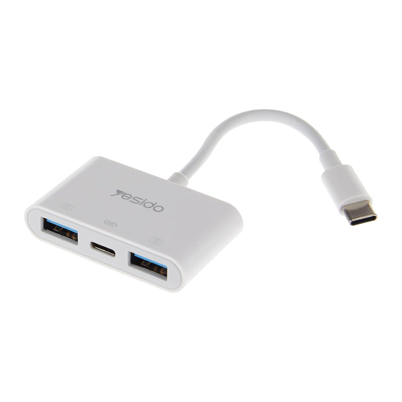 Yesido GS17 OTG Adapter Female To Male Converter Cable - USB / Type-C - White