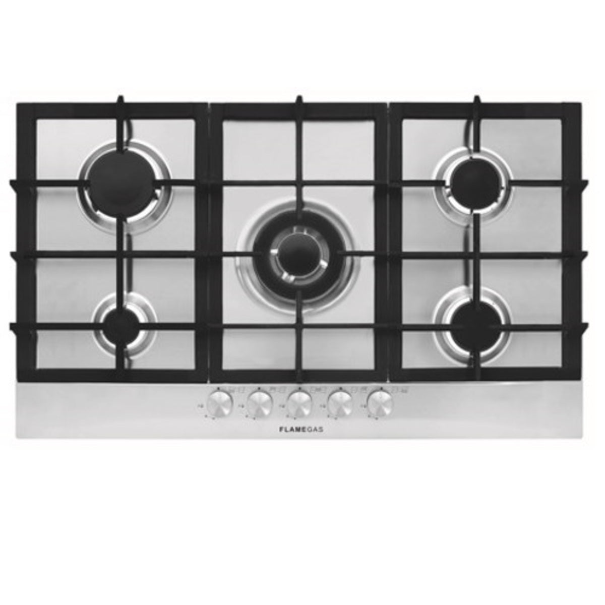 Flamegas Built-in Gas Hob 90cm 5 Burners, Stainless Steel - GT955HIX
