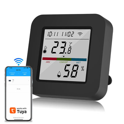 Gopeta  Wi-Fi Remote Control With Temperature & Humidity Screen Monitor - Black