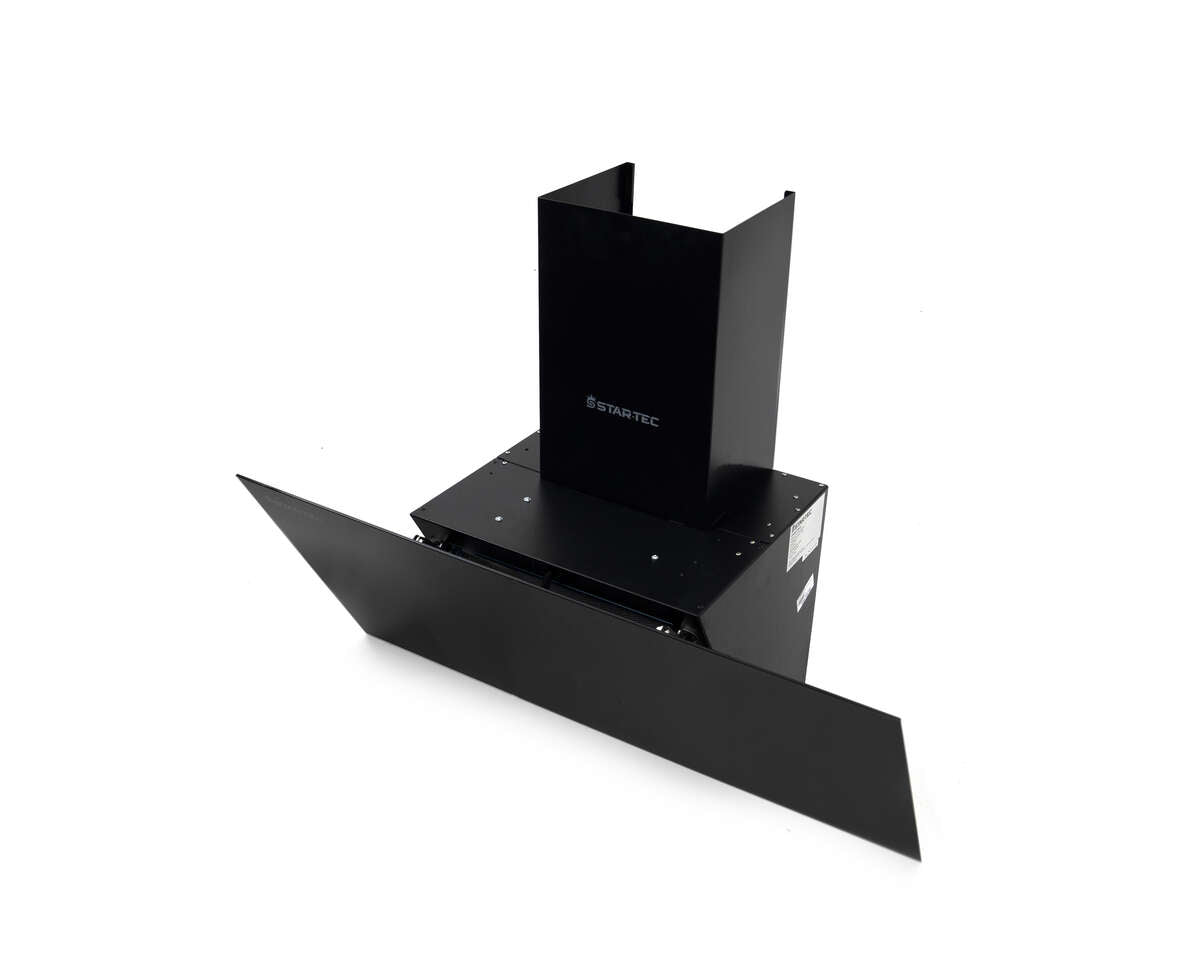 شفاط مطبخ مدمج ستارتك بعرض 90 سم، WV1190F25D2W8 - تصميم زجاج أسود