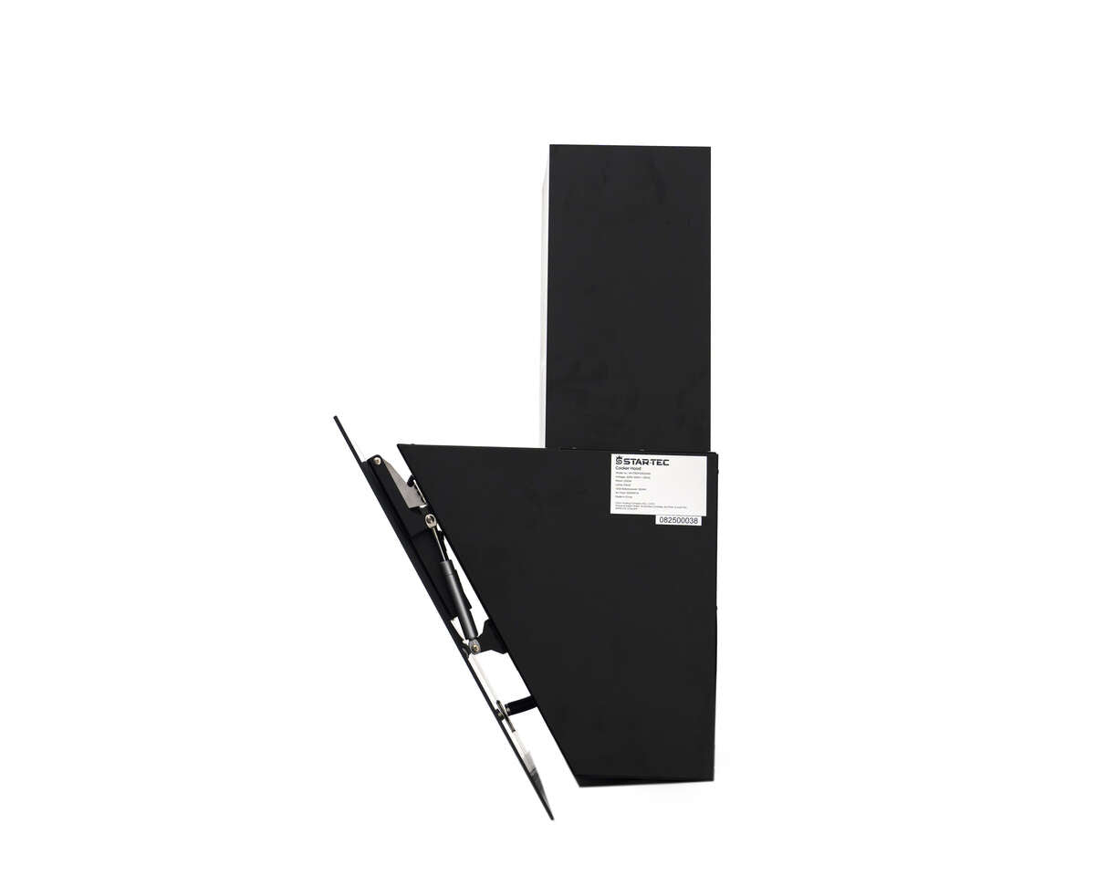شفاط مطبخ مدمج ستارتك بعرض 90 سم، WV1190F25D2W8 - تصميم زجاج أسود