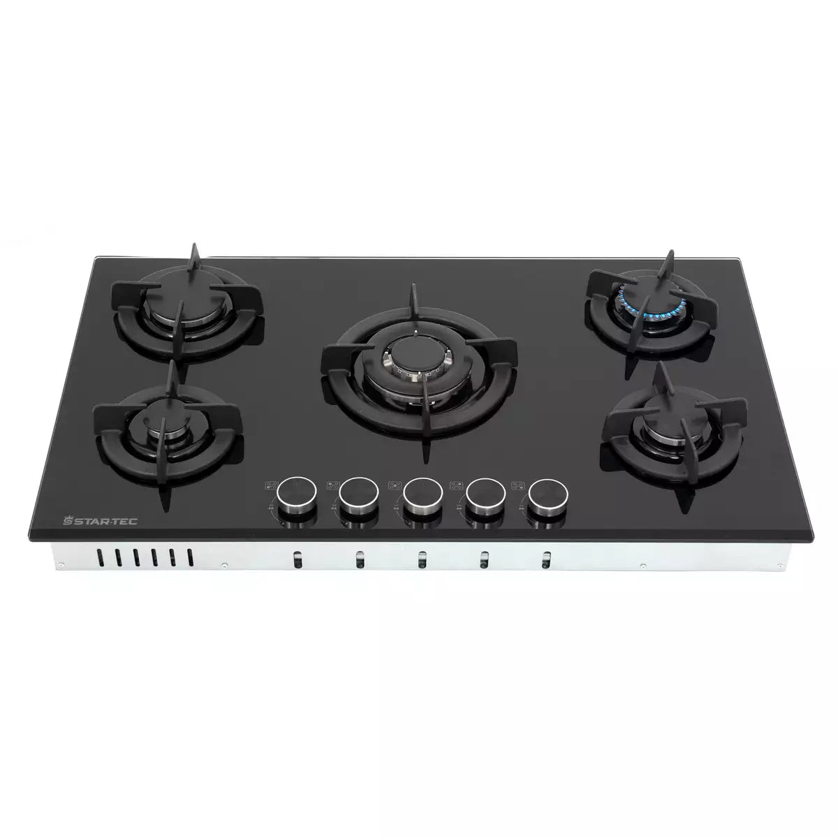 Startec Built-In Gas Hob 90cm, G5811GCPIL - Black Glass