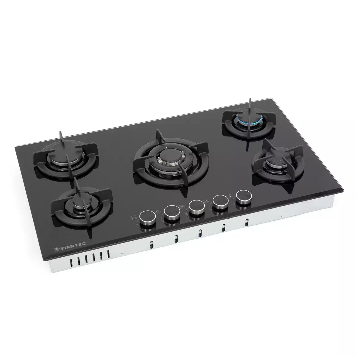 Startec Built-In Gas Hob 90cm, G5811GCPIL - Black Glass