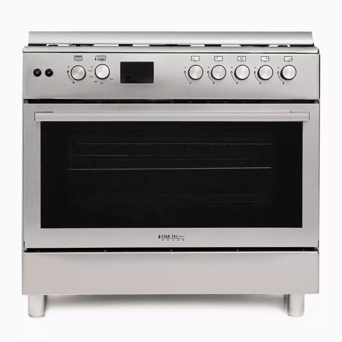 Startec Gas Cooker 5 Burners 90X60cm, TSF90 - Inox