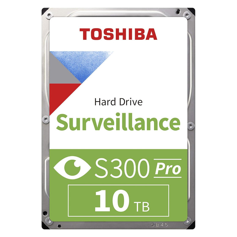 Toshiba S300 Pro Surveillance Internal Hard Drive - 10TB / 3.5-inch / SATA-III / 7200 RPM / 256MB Buffer