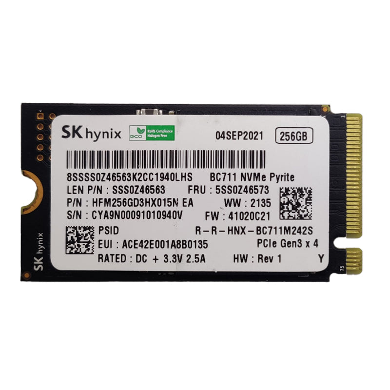 SK Hynix BC711 M.2 PCIe NVMe SSD - 256GB / M.2 2242 / PCIe 3.0 / Open - SSD (Solid State Drive)