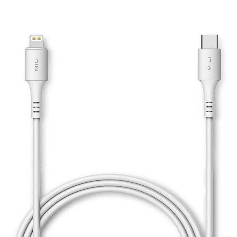 MiLi MFI PD Cable - 60W / 1 Meter / Lighting / Type-C - White