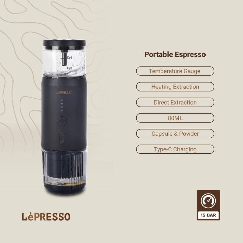 LePresso Portable Espresso - Black