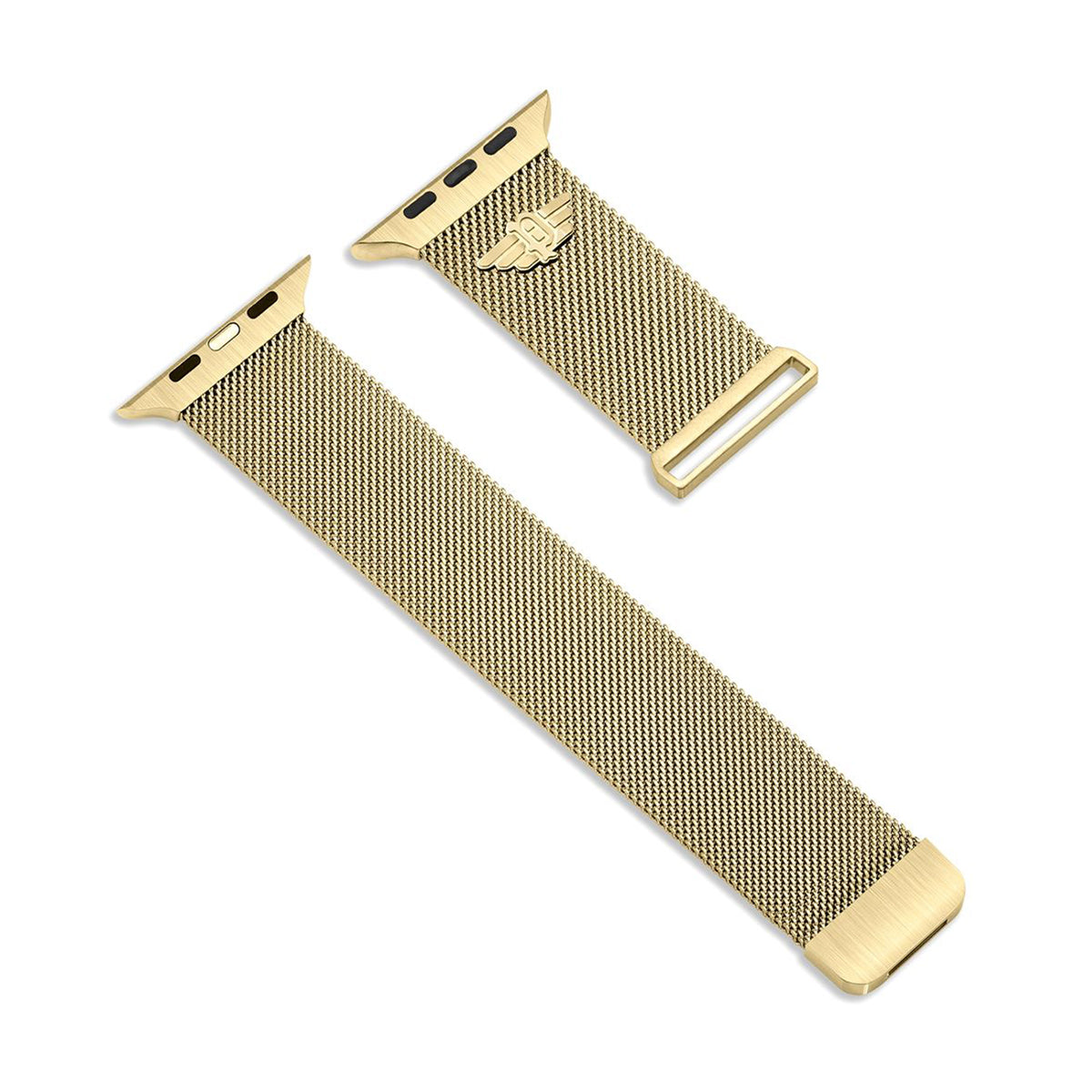 سوار  من الفولاذ المقاوم للصدأ بنمط شبكي سوار ساعة  ابل ألترا/ ذهبي