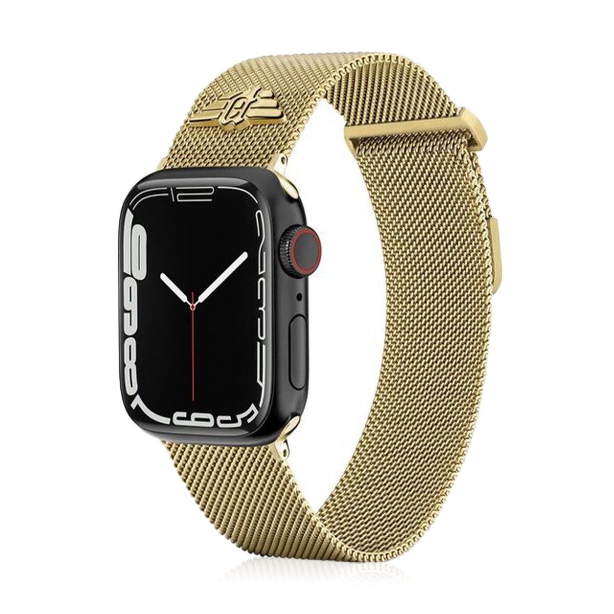 سوار  من الفولاذ المقاوم للصدأ بنمط شبكي سوار ساعة  ابل ألترا/ ذهبي
