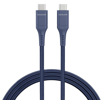 iEngage Fast Charging 240W Usb-C To Usb-C Cable - Blue