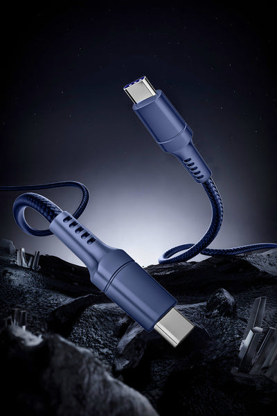 iEngage Fast Charging 240W Usb-C To Usb-C Cable - Blue