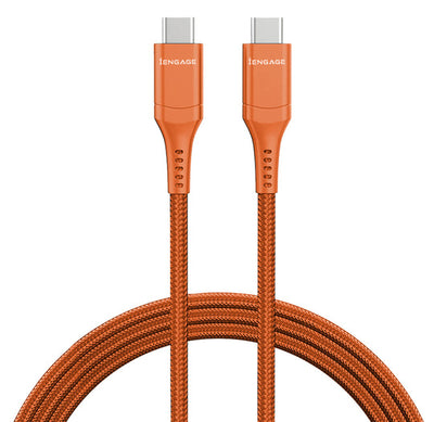 iEngage Fast Charging 240W Usb-C To Usb-C Cable - Orange