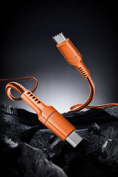 iEngage Fast Charging 240W Usb-C To Usb-C Cable - Orange