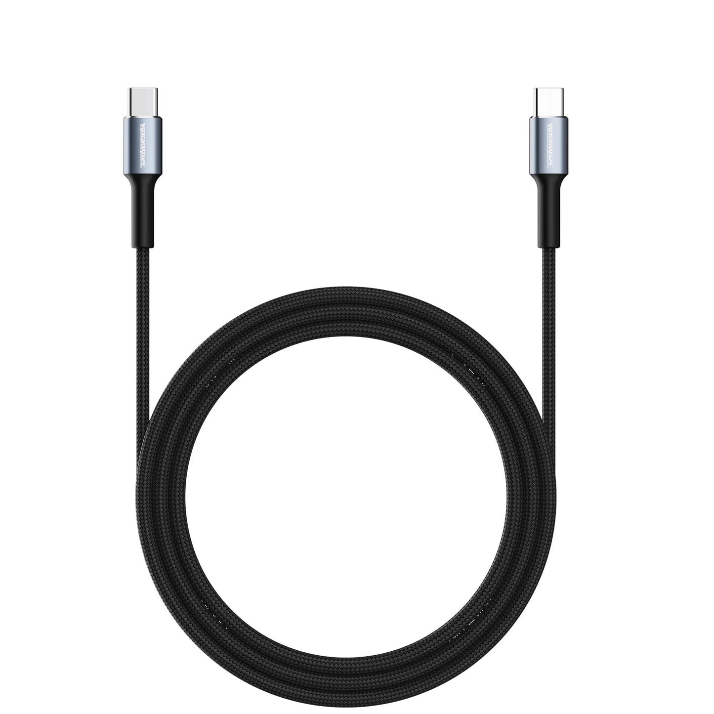 RockRose USB-C to USB-C Nylon-braided Cable - 3A / 60W / 1M / Black