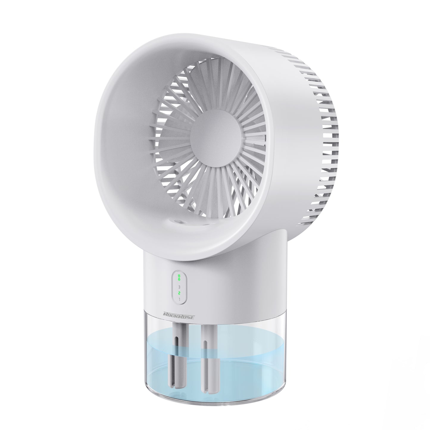 Rockrose Desktop Mini Fan with Humidifier - White