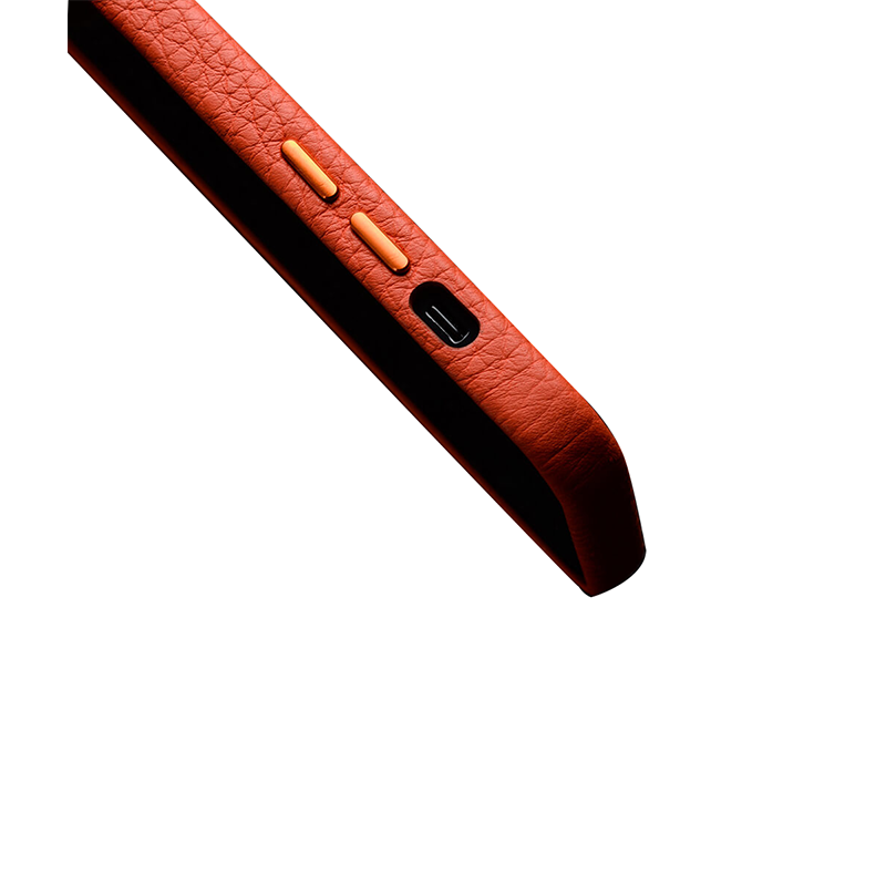 Melkco Paris Premium Leather Case - Apple iPhone 13 Pro / Orange Accessories > Mobiles & Tablets > Mobiles > Covers &