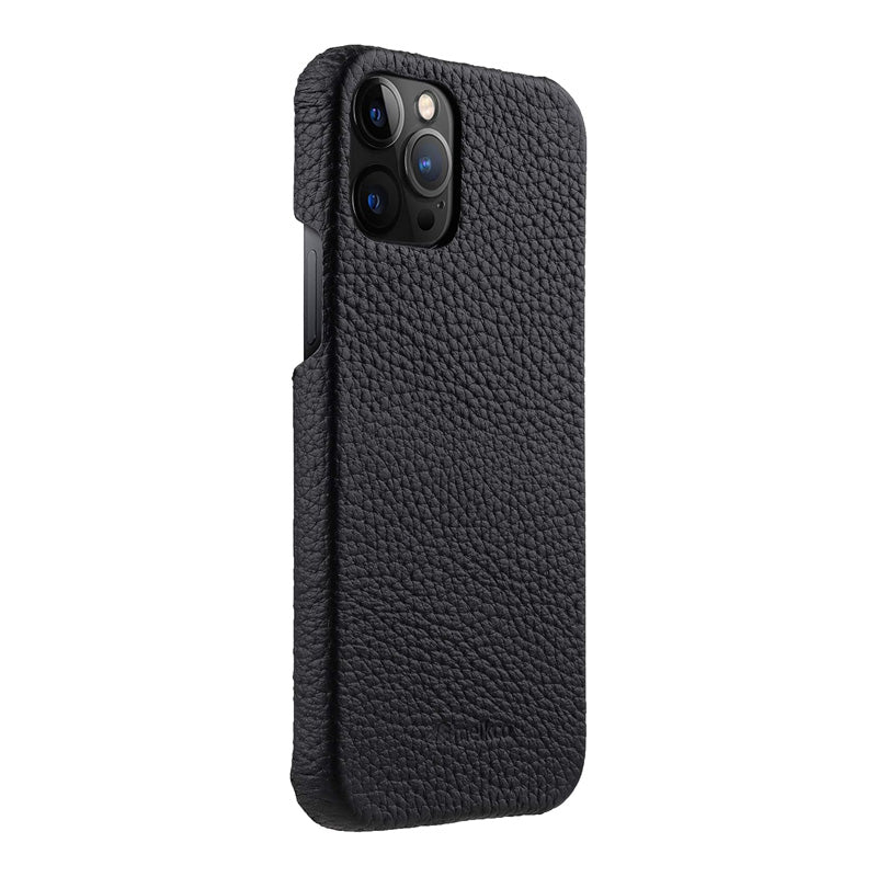 Melkco Back Snap Series Leather Regal Case - Apple iPhone 14 Pro Max / Black