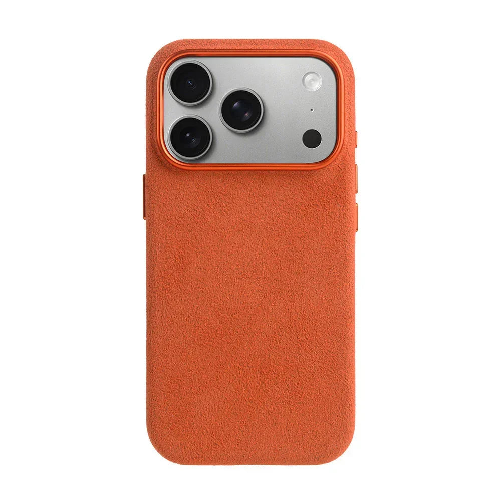 Melkco Alcantara Magsafe Case For Apple iPhone 17 Pro - Orange