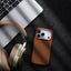 Melkco Premium Leather Magsafe Case for Apple iPhone 17 Pro - Orange