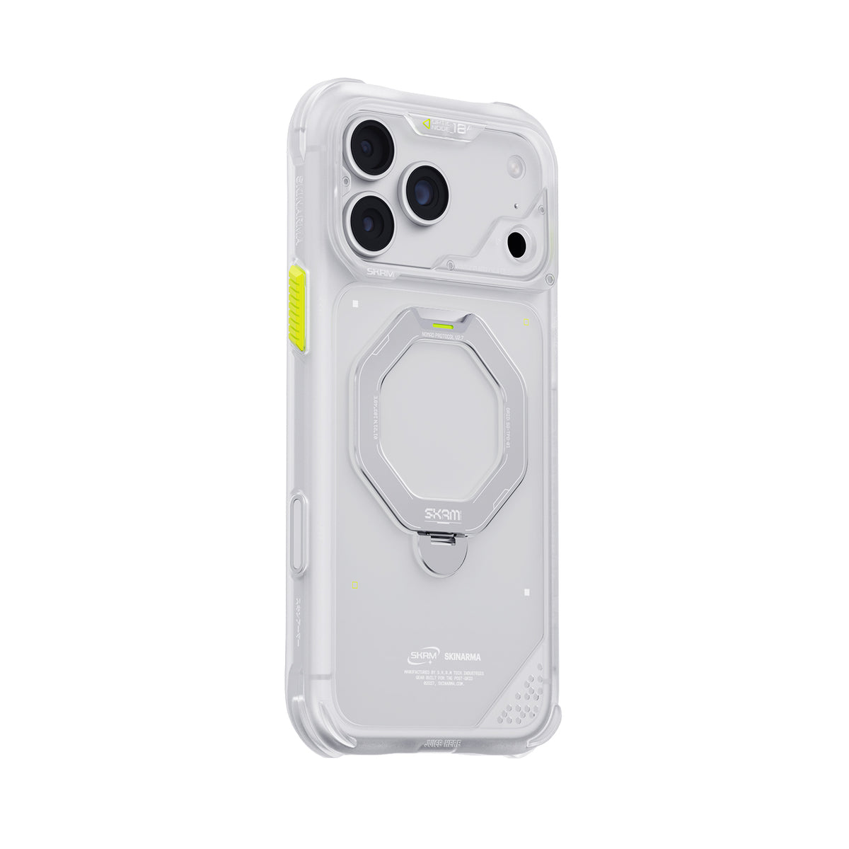 SkinArma Saturn MagSafe Case With Rotating Kick-Stand for iPhone 18 Pro - Frost