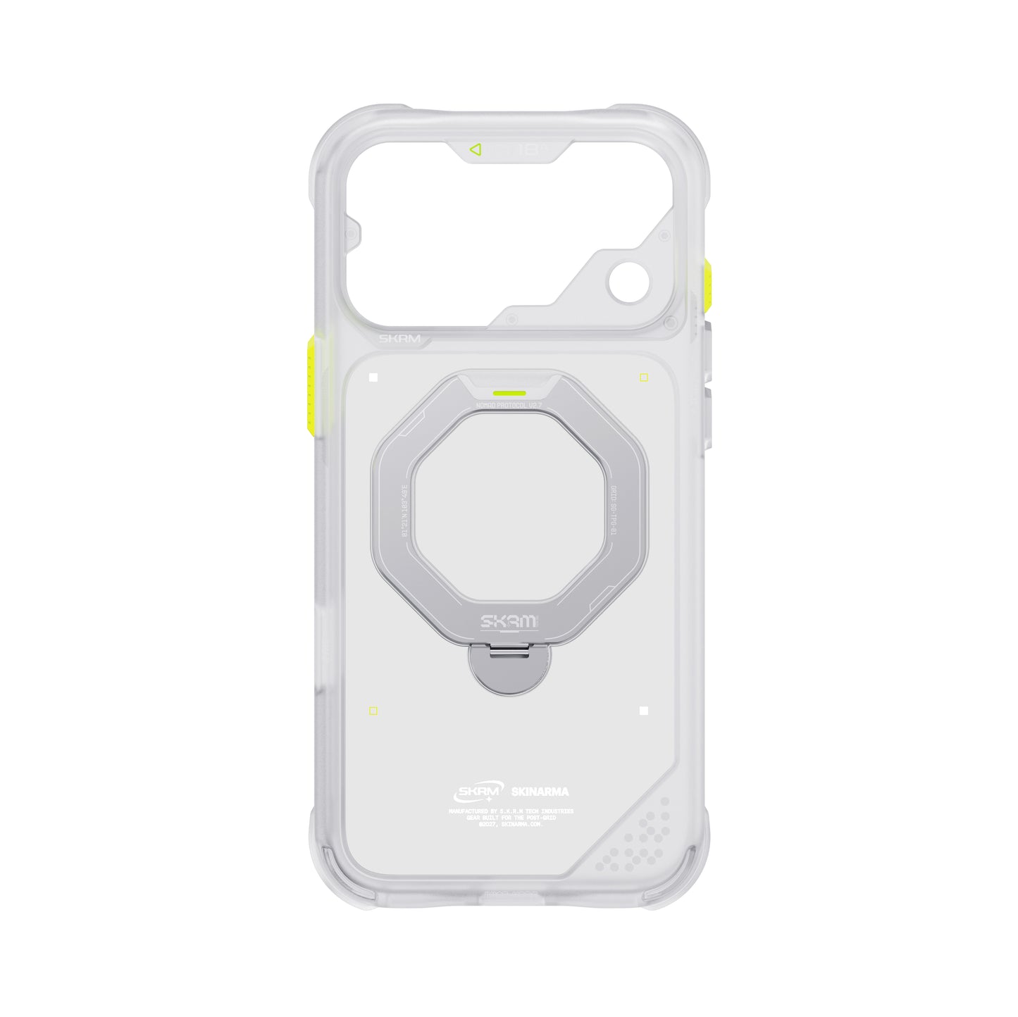 SkinArma Saturn MagSafe Case With Rotating Kick-Stand for iPhone 18 Pro - Frost