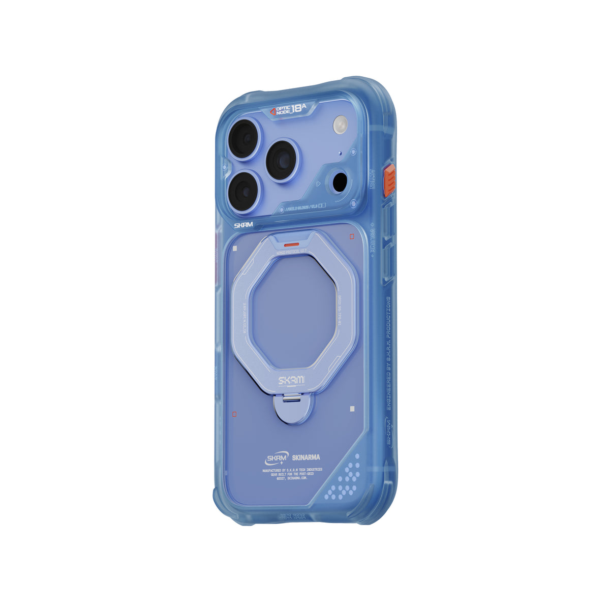 SkinArma Saturn MagSafe Case With Rotating Kick-Stand for iPhone 18 Pro - Blue