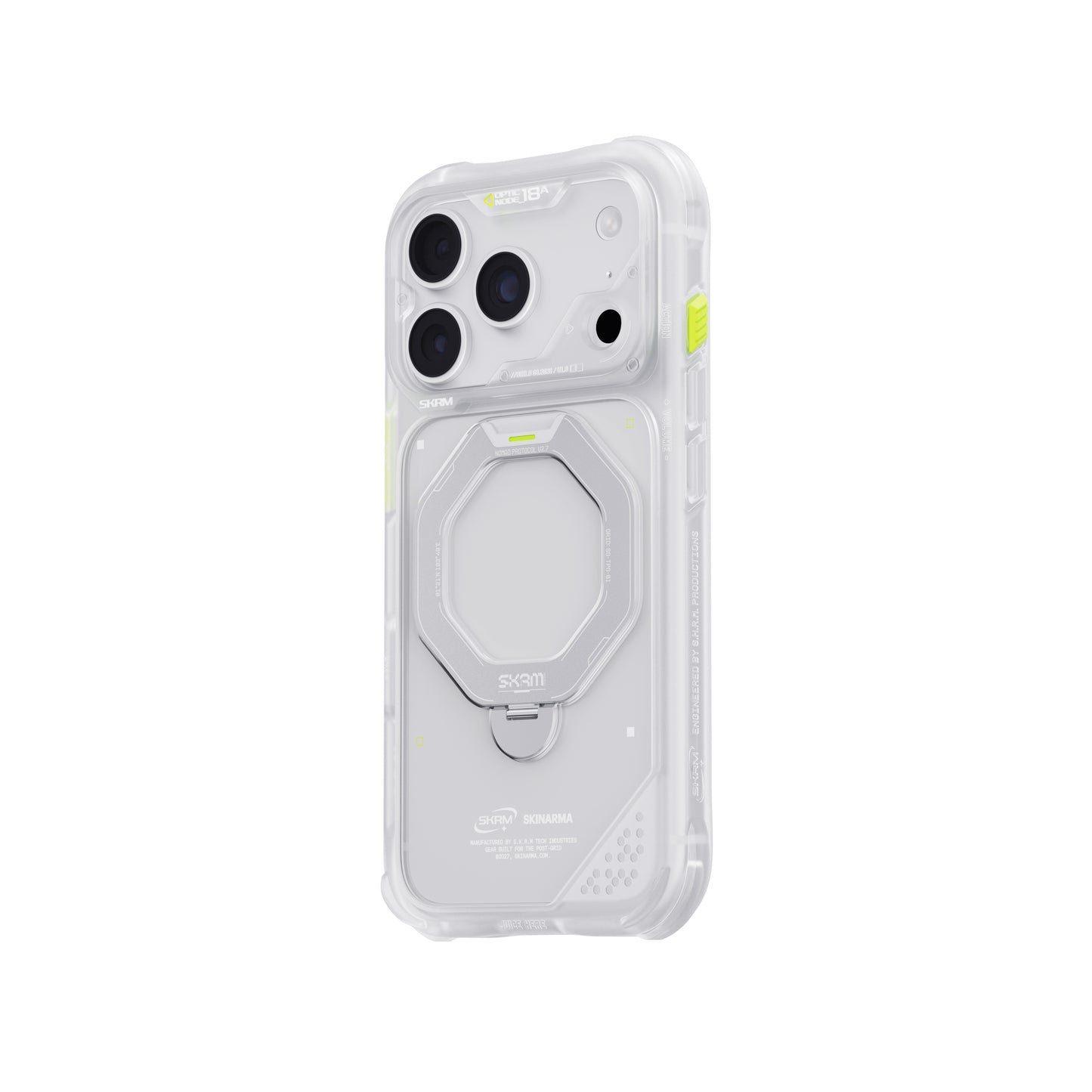 SkinArma Saturn MagSafe Case With Rotating Kick-Stand for iPhone 18 Pro - Frost