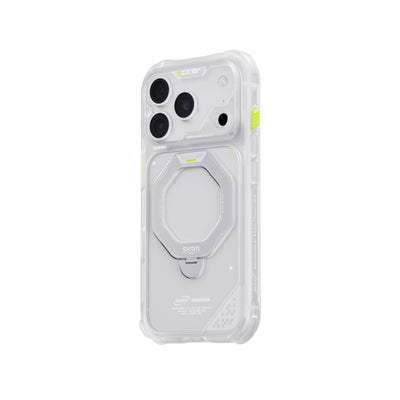 SkinArma Saturn MagSafe Case With Rotating Kick-Stand for iPhone 18 Pro - Frost