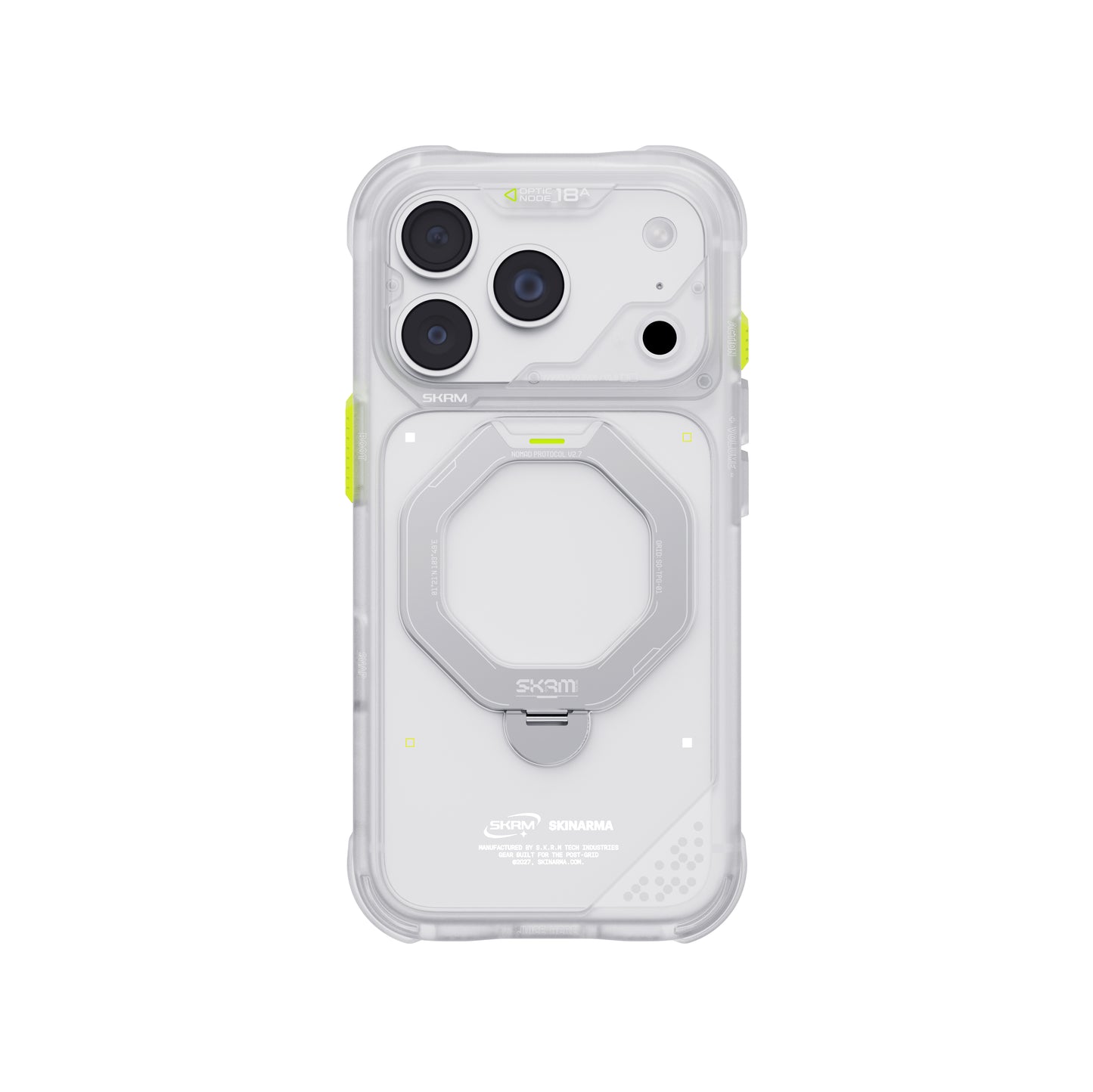 SkinArma Saturn MagSafe Case With Rotating Kick-Stand for iPhone 18 Pro - Frost