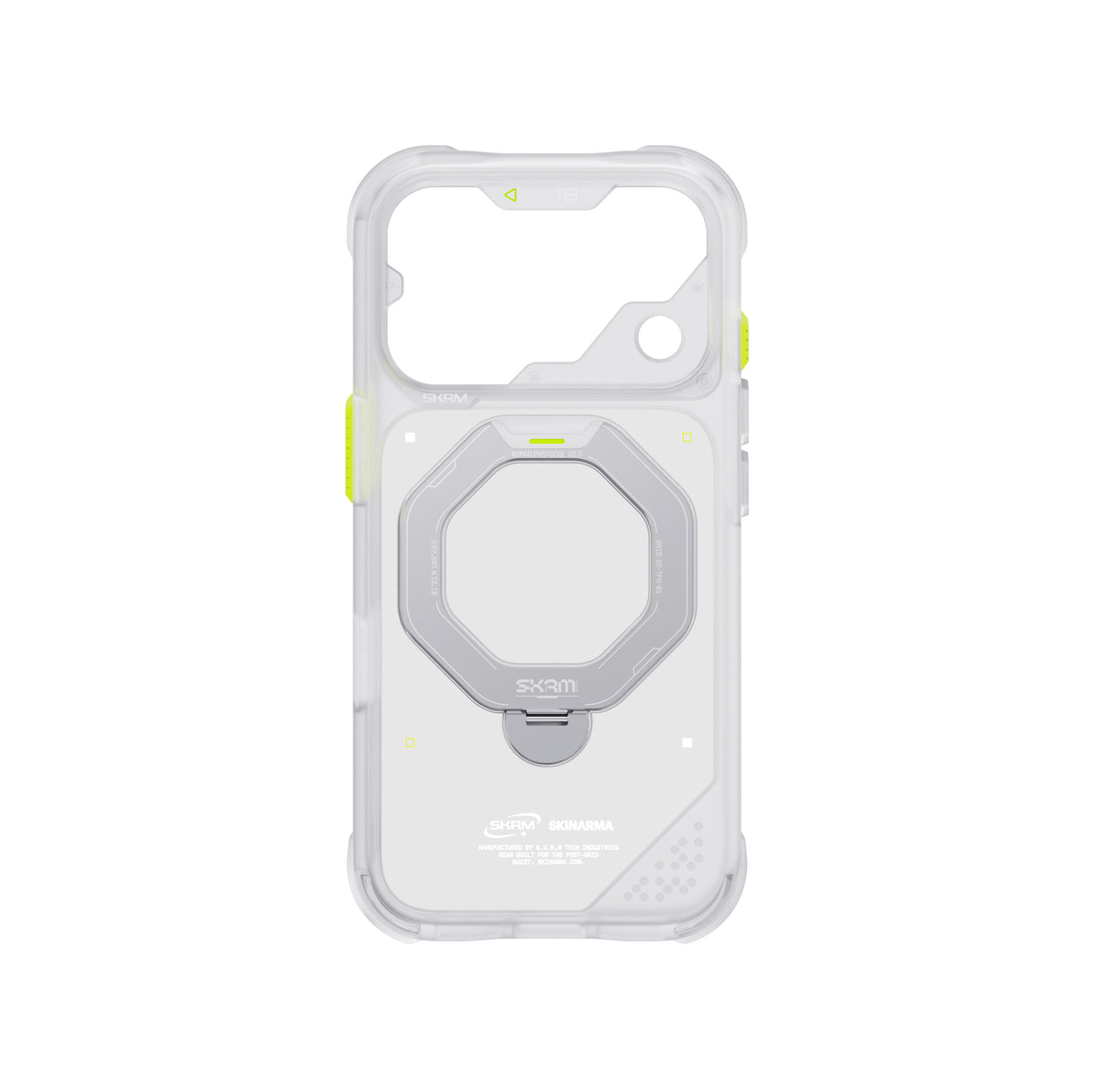 SkinArma Saturn MagSafe Case With Rotating Kick-Stand for iPhone 18 Pro - Frost